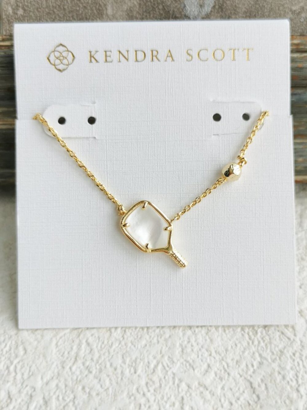 Kendra Scott ❤️ Pickleball Gold Ivory Mother--Pearl Necklace